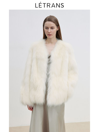 Yuan Yi Letrans Romantic Tone Fox Fur Coat Women's New Fur and Leather Integrated Coat