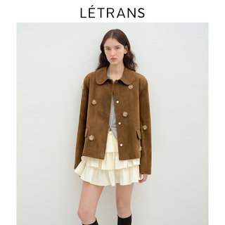 Yuanyi letrans velour high-end-perlen-wildleder-kurzlederjacke 2025 neuer mantel für damen