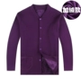 Ladies đồ lót nhiệt mảnh duy nhất tops mở nút khóa cộng với nhung cardigan để giữ ấm tuổi già lady áo sơ mi cộng với phân bón áo giữ nhiệt nữ lót lông