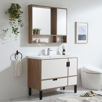 Nordic luxury style bathroom cabinet combination fashion custom mirror cabinet sink simple modern bathroom cabinet wash table