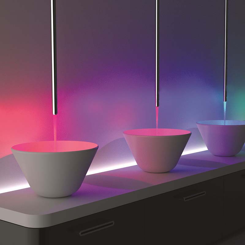 Custom all copper top out of the manual in-wall concealed faucet Creative art personality boom induction water drop faucet