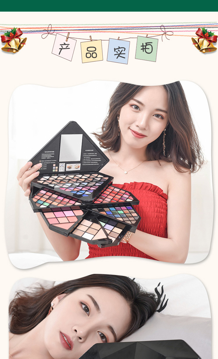 Hộp trang điểm Diamond Star Người mới bắt đầu Trang điểm hoàn chỉnh Đa năng Hộp quà tặng Son môi Phấn mắt Net Red Set - Bộ trang điểm son dưỡng dior mini