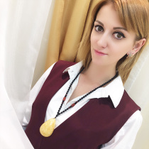 Global purchase of Russian 585 purple gold necklace beeswax pendant jewelry men and women natural gem amber brand