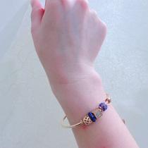 Purple gold bracelet female Russian 18K gold color gold 585 gold counter live Violet sokolov