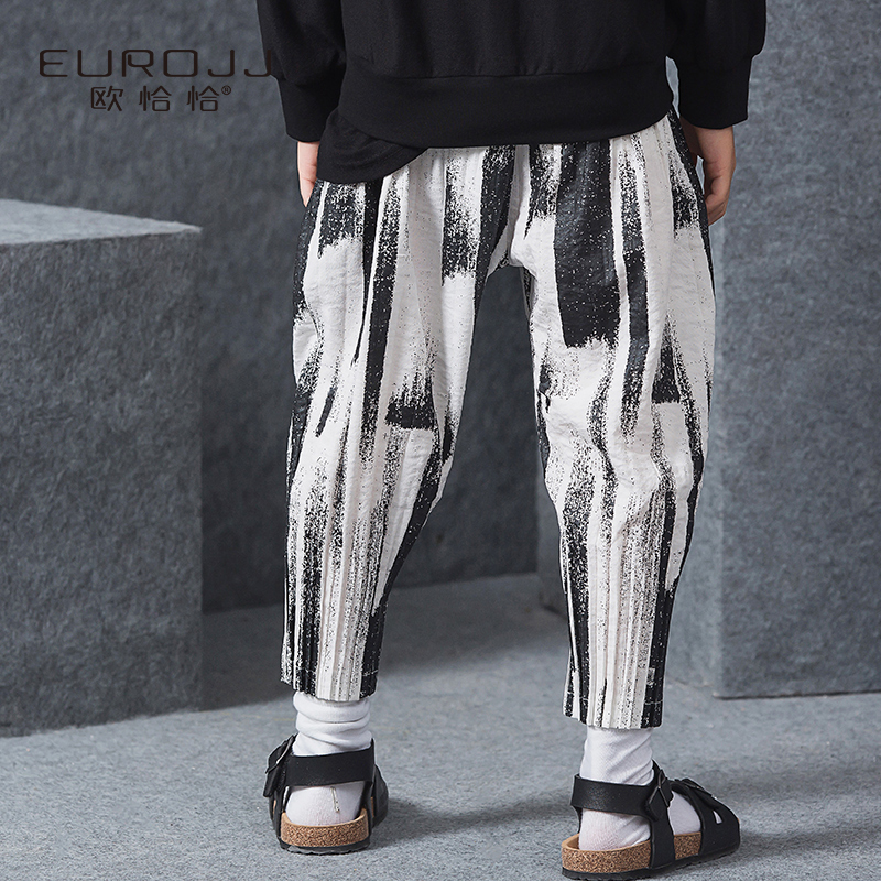 Quần Eurodress trai Nine-Minute 2019 Summer New trẻ em mỏng quần Loose thời trang thời trang Casual Pants.