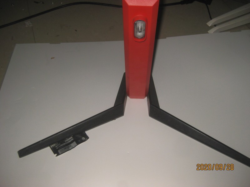 Hkc Huike G27 G32 M32A7F2 Nb32C Disassembled Monitor Stand Base with Two Holes, Red and Black Hkc Huike G27 G32 M32A7F2 Nb32C Disassembled Monitor Stand Base with Two Holes, Red and Black