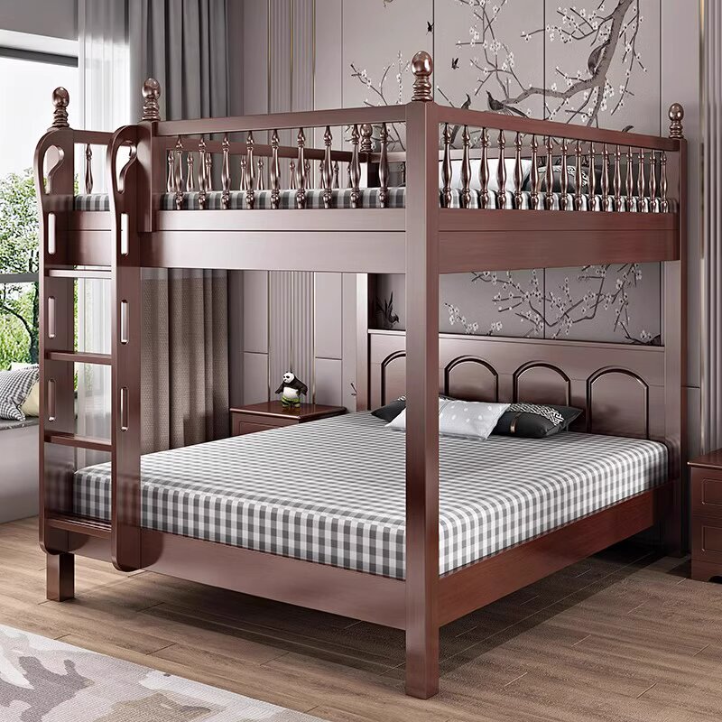 High and Low Bunk Beds, Double-Decker Beds for Adults, All Solid Wood, Extra Thick and Sturdy, 2m Adult Double Beds, Bunk Beds High and Low Bunk Beds, Double-Decker Beds for Adults, All Solid Wood, Extra Thick and Sturdy, 2m Adult Double Beds, Bunk Beds