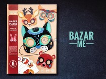 BAZAR ME children handmade DIY forest animal party stereo mask set 8