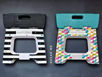 BAZARME Nordic fashion color portable folding stool super strong bearing capacity 150KG scratches