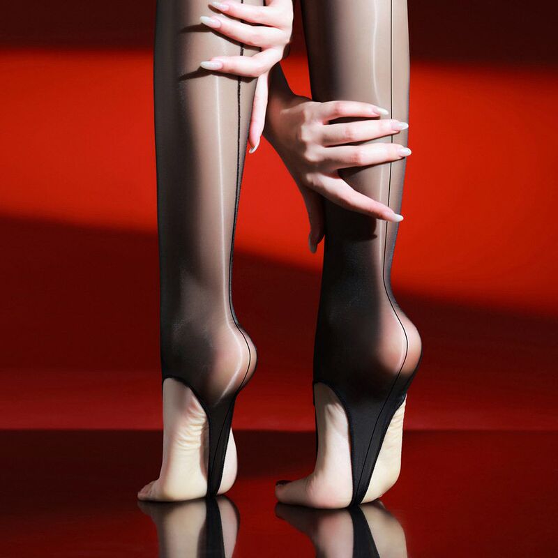 Modern Era Aurora Double Vertical Line Thong Stockings Ultra-Thin Sexy Open-Toe Pantyhose Revealing Instep Shiny Silky Smooth Modern Era Aurora Double Vertical Line Thong Stockings Ultra-Thin Sexy Open-Toe Pantyhose Revealing Instep Shiny Silky Smooth