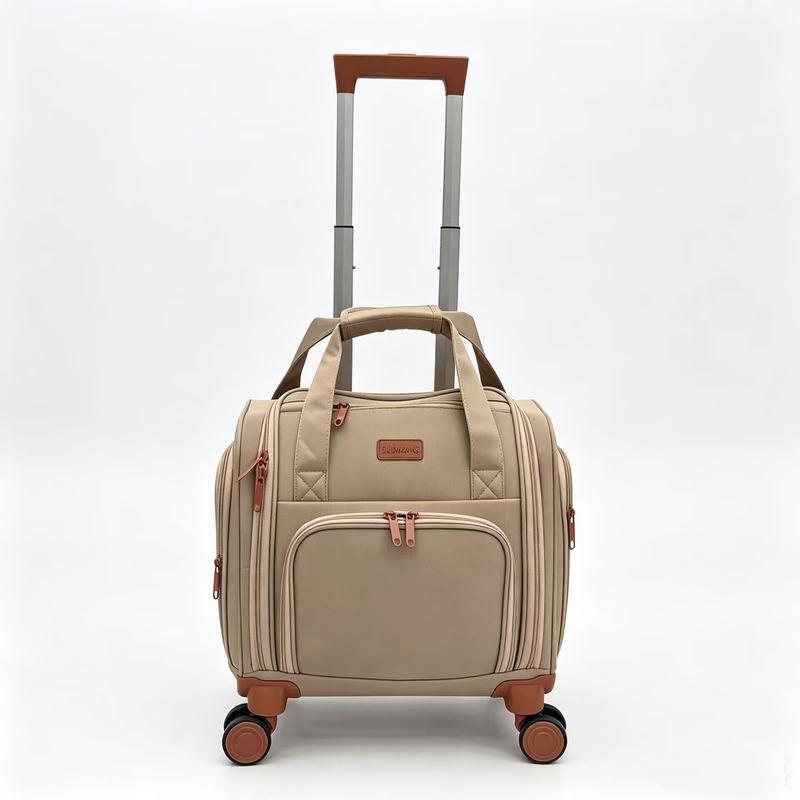 Three-Proof Ultra-Light Oxford Cloth Trolley Suitcase 16inch with Silent Universal Wheels, Suitable for Carry-On Luggage