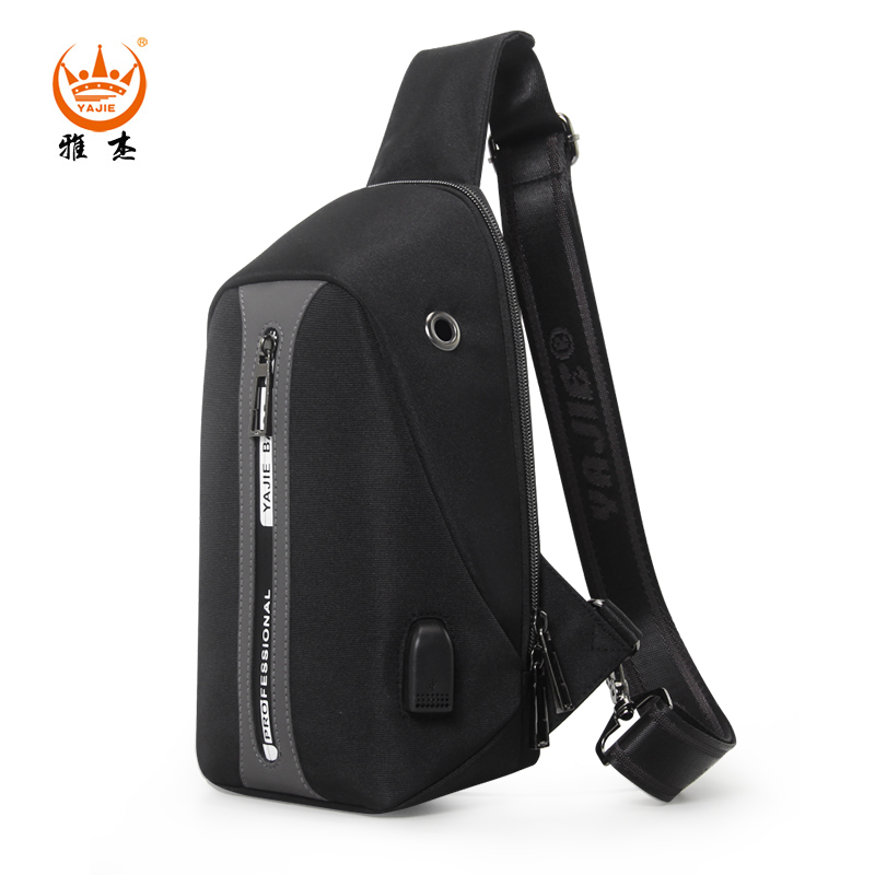 Yajie 2021 new bra bag men's sports Oxford lang waterproof diagonal bag texture creative mobile phone iPAD pouch