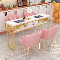 New modern Japanese table and chair set single golden manicure table double makeup manicure table special economical