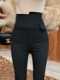 Velvet and thickened leggings for women, autumn and winter high-waisted, slim-fitting, stretchy, slim-fitting, irregular black pencil pants