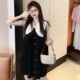 2020 Mùa hè New Bow Váy tay áo Loose Little Black Váy Tính cách Váy ngắn Váy - váy đầm