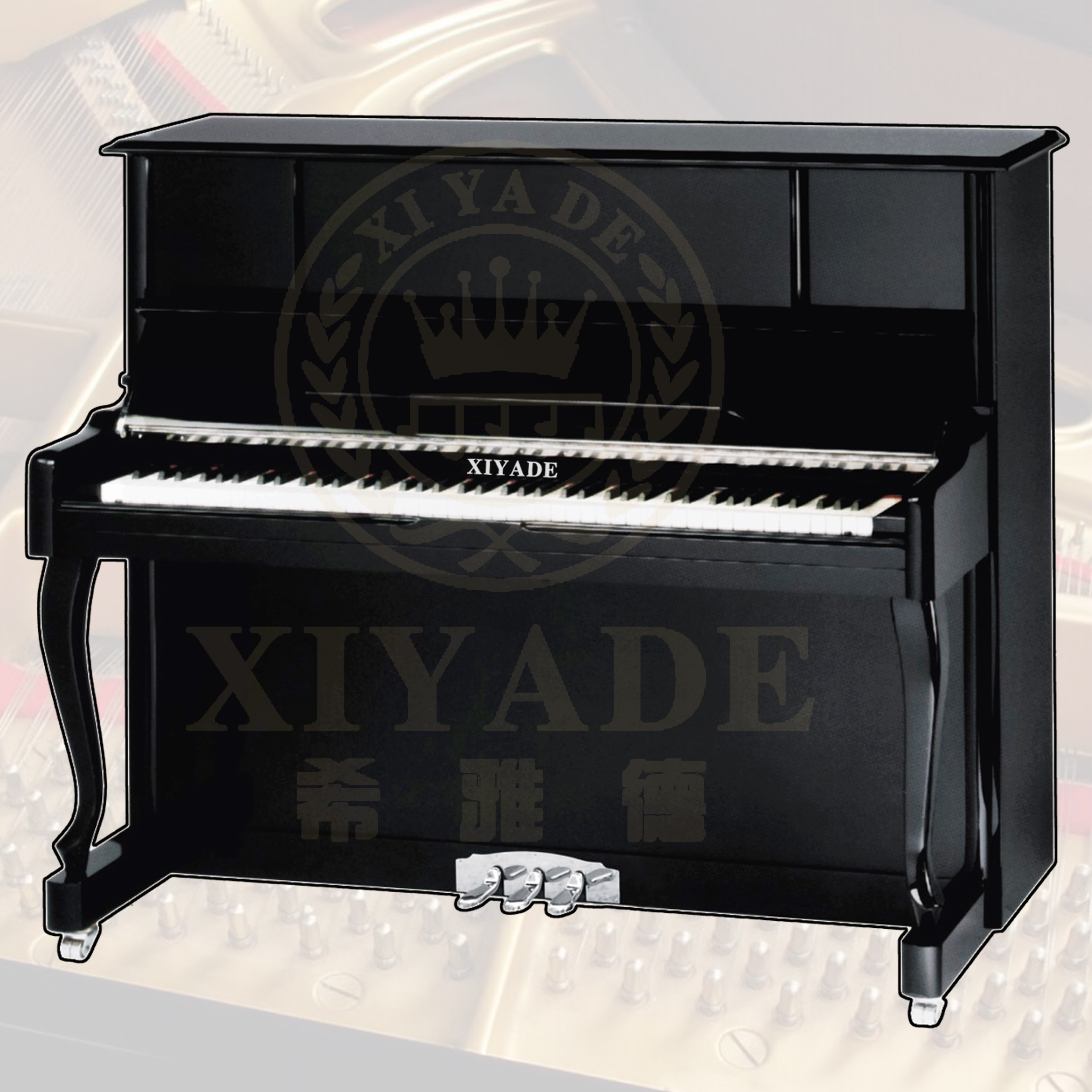 Đàn piano Hyard mới UP-123A Đen Shine Upright Piano Home Classic cdp s100