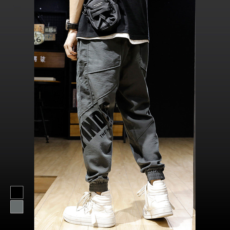 Hong Kong Chauffles Summer thin Ice Silk Casual Pants Men Ins Tide 90% Fat Loose Large Size Bungling Pants