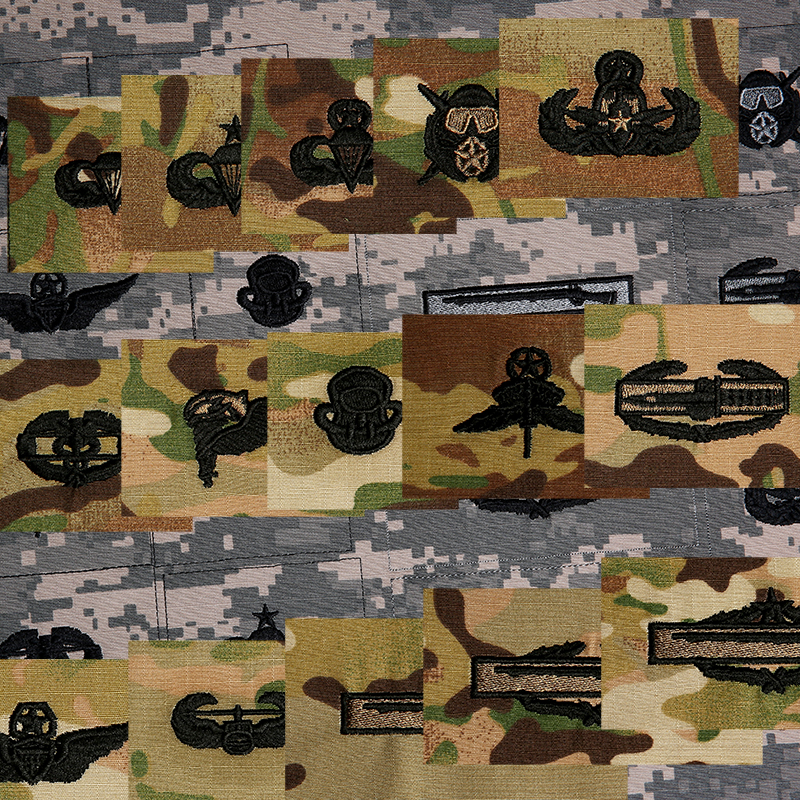 US Army embroidered badge OCP combat suit skill chapter ACU suit qualification chapter Military fan game wear chapter badge