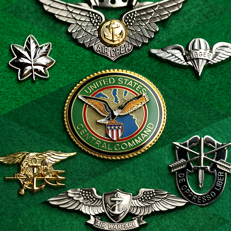 U.S. Navy Air Combat Specialist Metal Badge AC Flight Badge Special Recognition Epaulette PJ Cap Emblem Marine Corps rank
