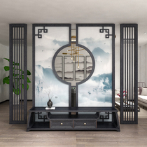 Custom solid wood creative screen Restaurant living room entrance Hotel modern simple hollow decoration New Chinese partition