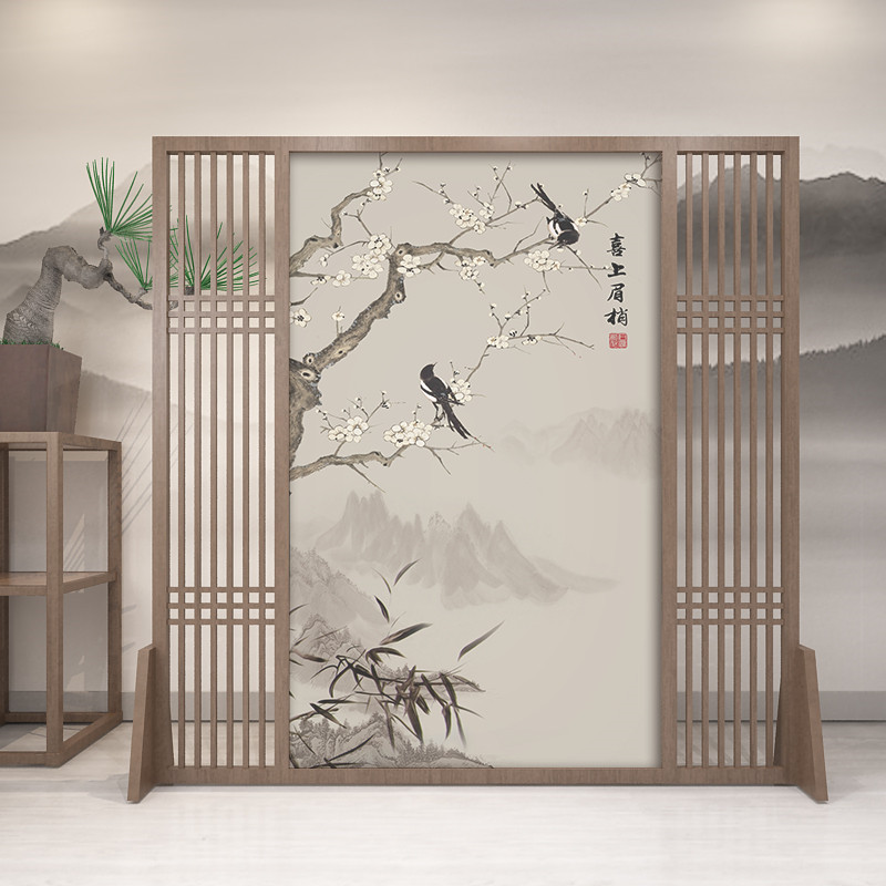 Custom Screen Partition Wall Decoration Living Room Bedroom Office Hotel Chinese Solid Wood Entrance Screen