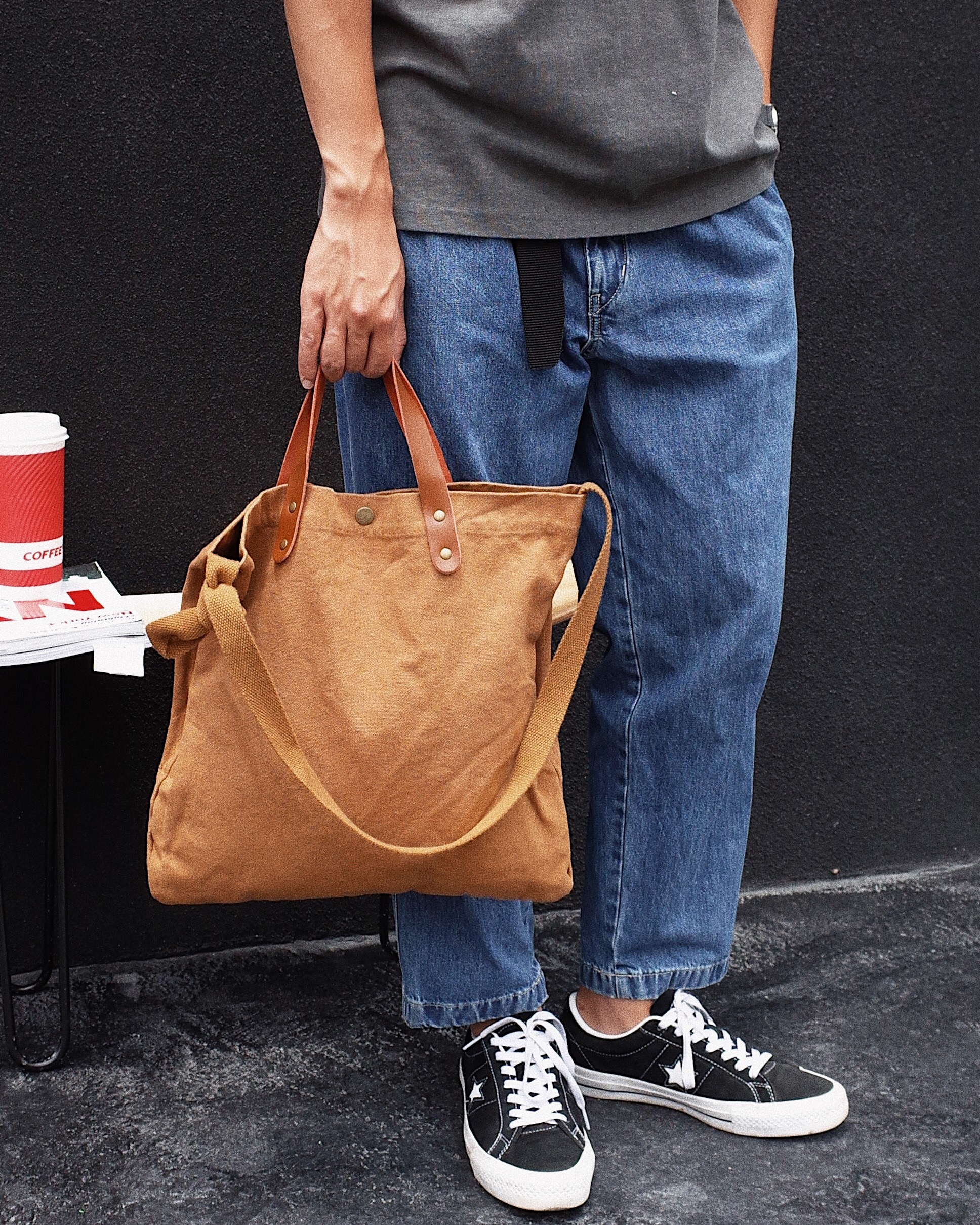 SKC mới Nhật Bản vải canvas Nhật Bản Túi Messenger đi lại hàng ngày Túi tote unisex - Túi của con người túi xách elly