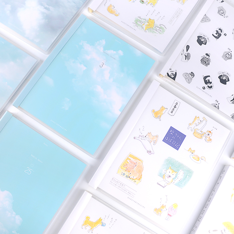 Colopint b5 white clouds above the small frescoed large number Jane about 26 holes loose-leaf notebook detachable notepad