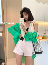 Clearance does not return do not change the original 79 yuan the lemon leisure versatile thin straight denim shorts women
