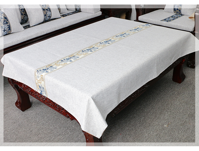 Kiểu Trung Quốc gỗ gụ bàn ăn bàn vải Bubu thuật phòng khách Zen chữ nhật vải bàn gỗ gió Chinese mới - Khăn trải bàn khăn ăn khách sạn