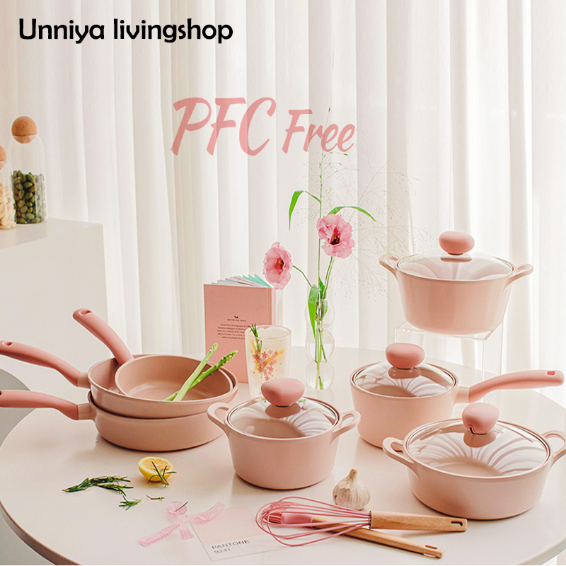 Spot 22 new neoflam soup pot stew pot cooking pot pink pot induction cooker gas universal baby milk pot