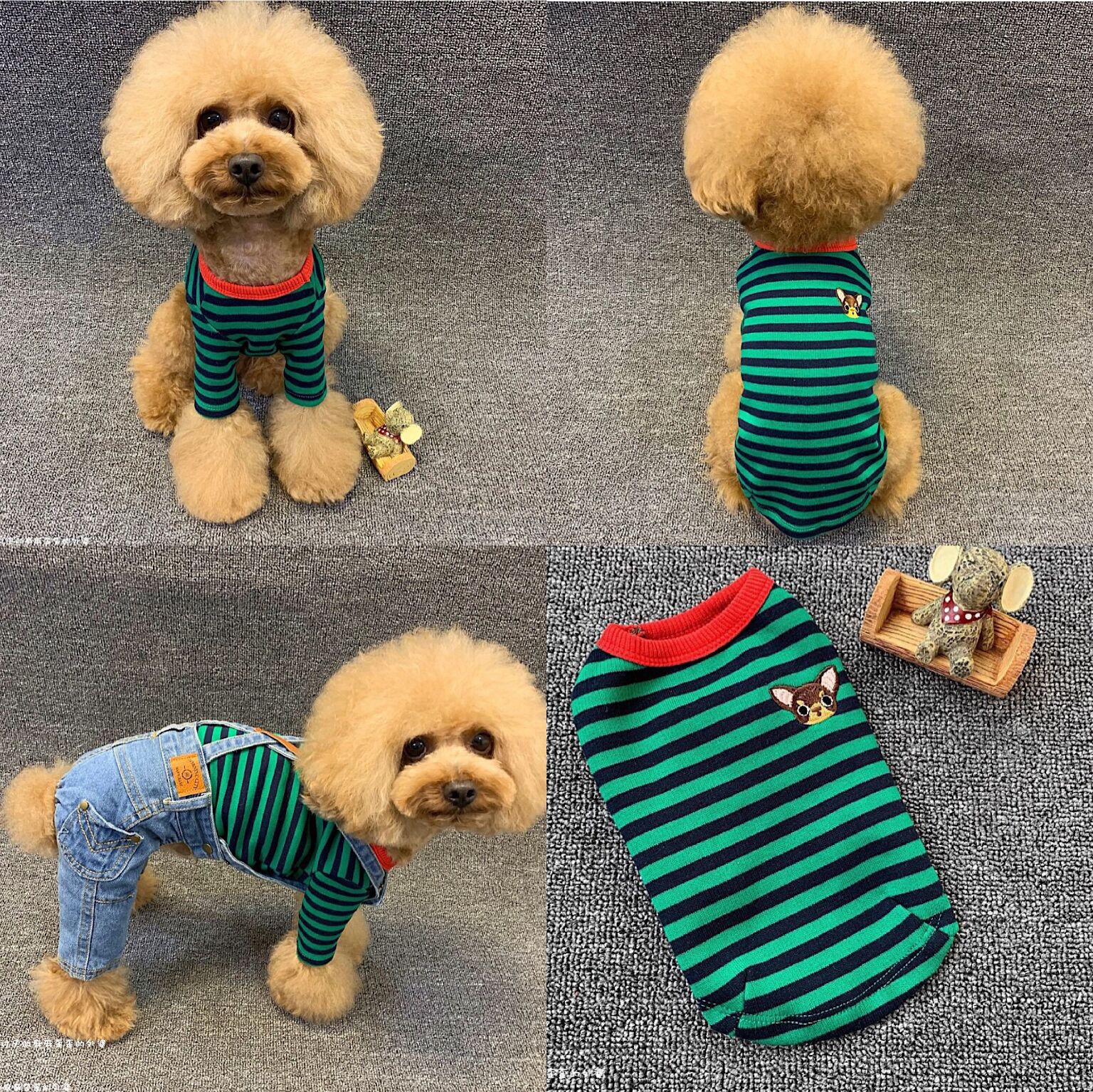 Puppy clothes spring and autumn clothes pet clothes teddy bear small and medium dog cat clothes dog T-shirt cat clothes