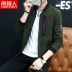 Áo khoác nam mùa xuân nam 2019 mới đứng cổ áo khoác nam nam phiên bản Hàn Quốc của xu hướng quần áo tự canh nam - Áo khoác áo khoác nam đẹp 2020 Áo khoác