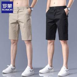 Romon Casual Shorts for Men, Summer Thin Loose Straight-Leg Sports 2025 New Summer Pure Cotton Quick-Dry Five-Point Shorts