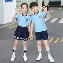 Kindergarten Garden clothes Summer clothes Inn College Wind Primary school uniforms Summer short sleeves Pure cotton Children first grade class clothes