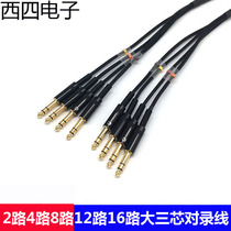 2-4-8 Channel multi-channel signal cable 6 35 lines large three-core to large three-core head line balance stereo sound Line