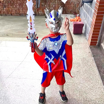 Ultraman Zero clothes boys summer childrens short-sleeved suit boys t-shirt cosplay clothing quick-drying clothes