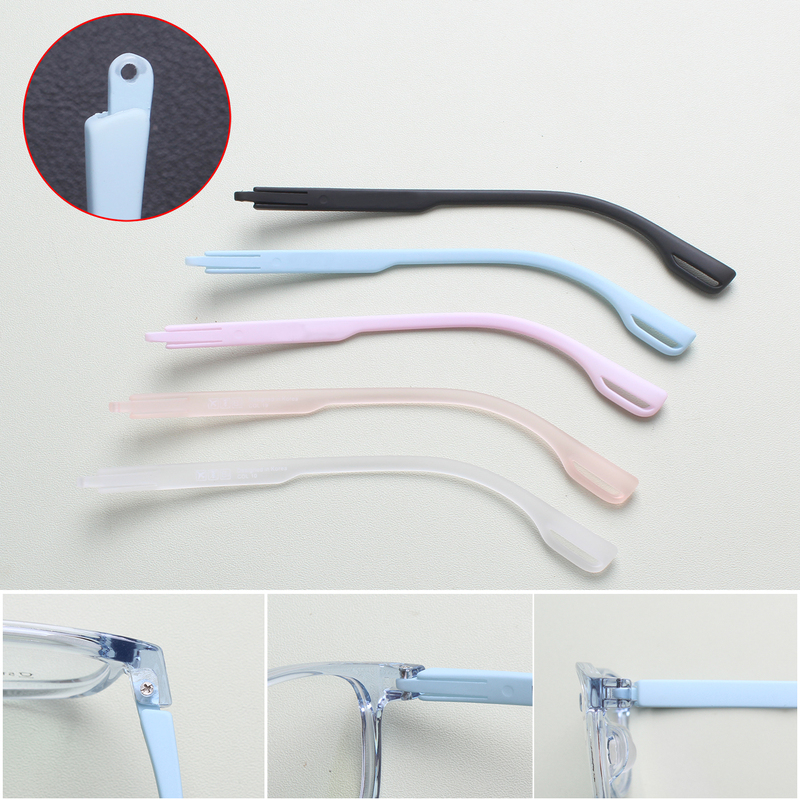 Student Myopia Legs Tr Glasses Legs Plastic Single Straight Teeth 2.6 Eye Foot Brackets Anti-Slip Commonly Used Pair