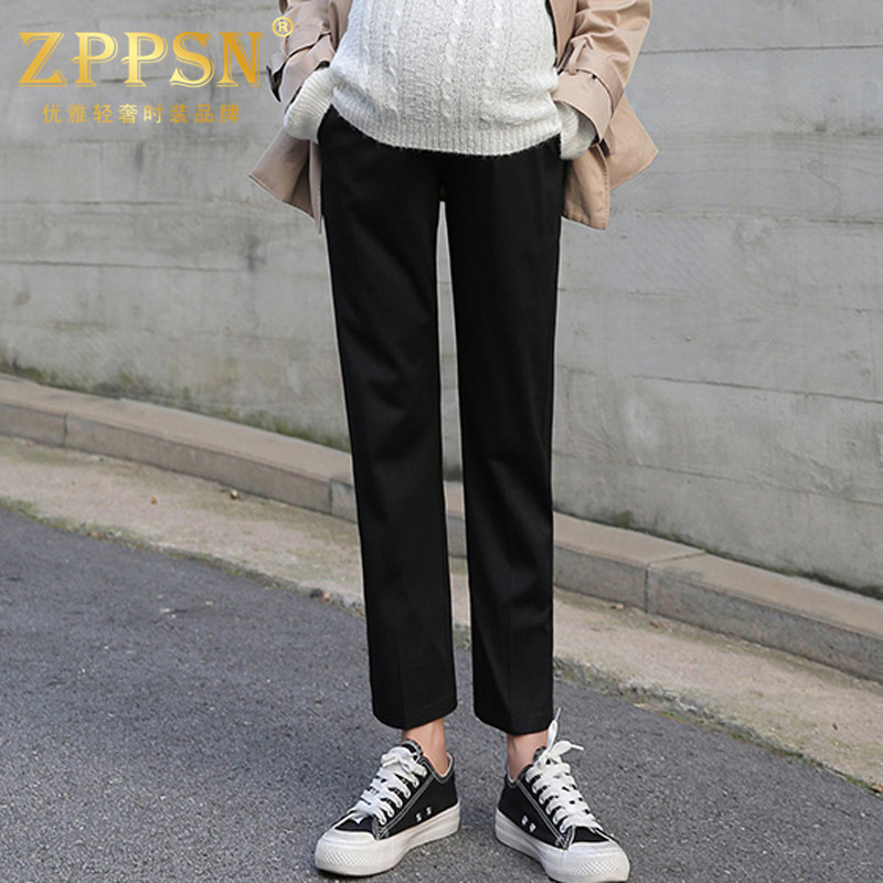 Italy ZPPSN counter maternity pants wide leg pants Autumn and winter pants fashion velvet thickened maternity pants