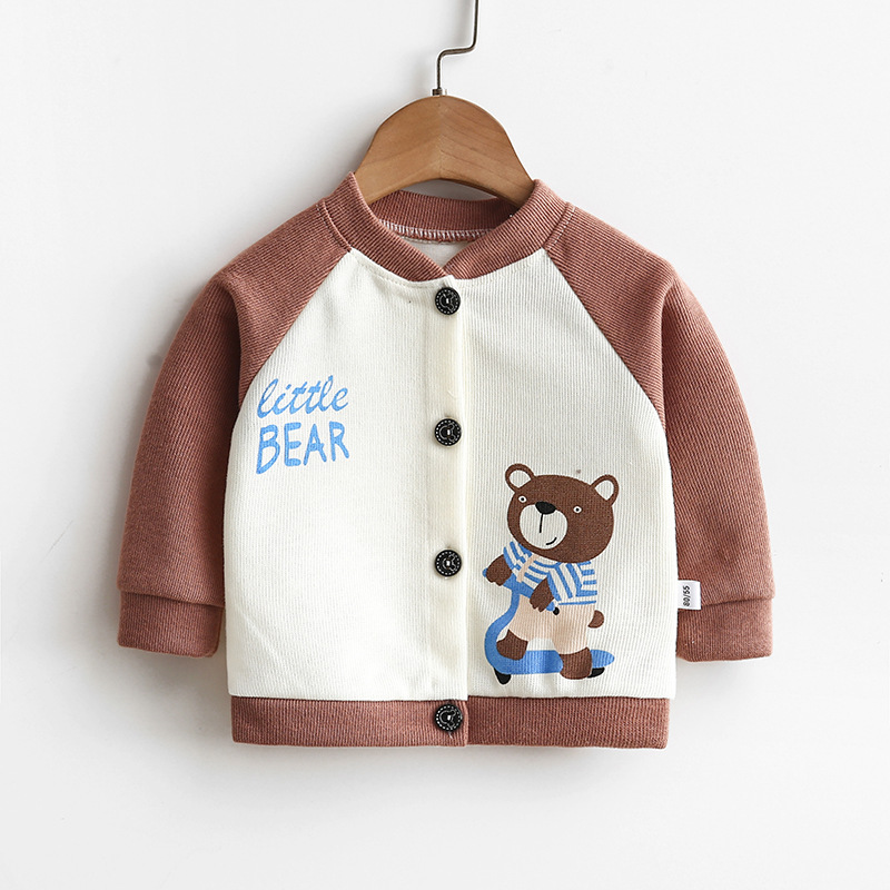 Ht cardigan v -neck sweater coffee color bear 6697.jpg