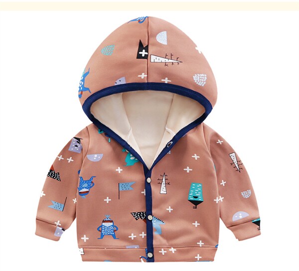 Детский демисезонный пуховик для мальчиков, утепленная куртка, толстовка с капюшоном для раннего возраста, кардиган, детская одежда 