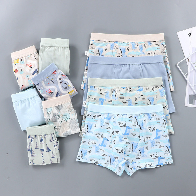 Children's underwear Four dress briefs 2022 New cotton inner lap pants CUHK boy boy girl four-corner shorts