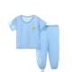 Children's anti-mosquito pants T-shirt set summer boys and girls baby summer clothes baby ice silk short-sleeved pajamas home clothes