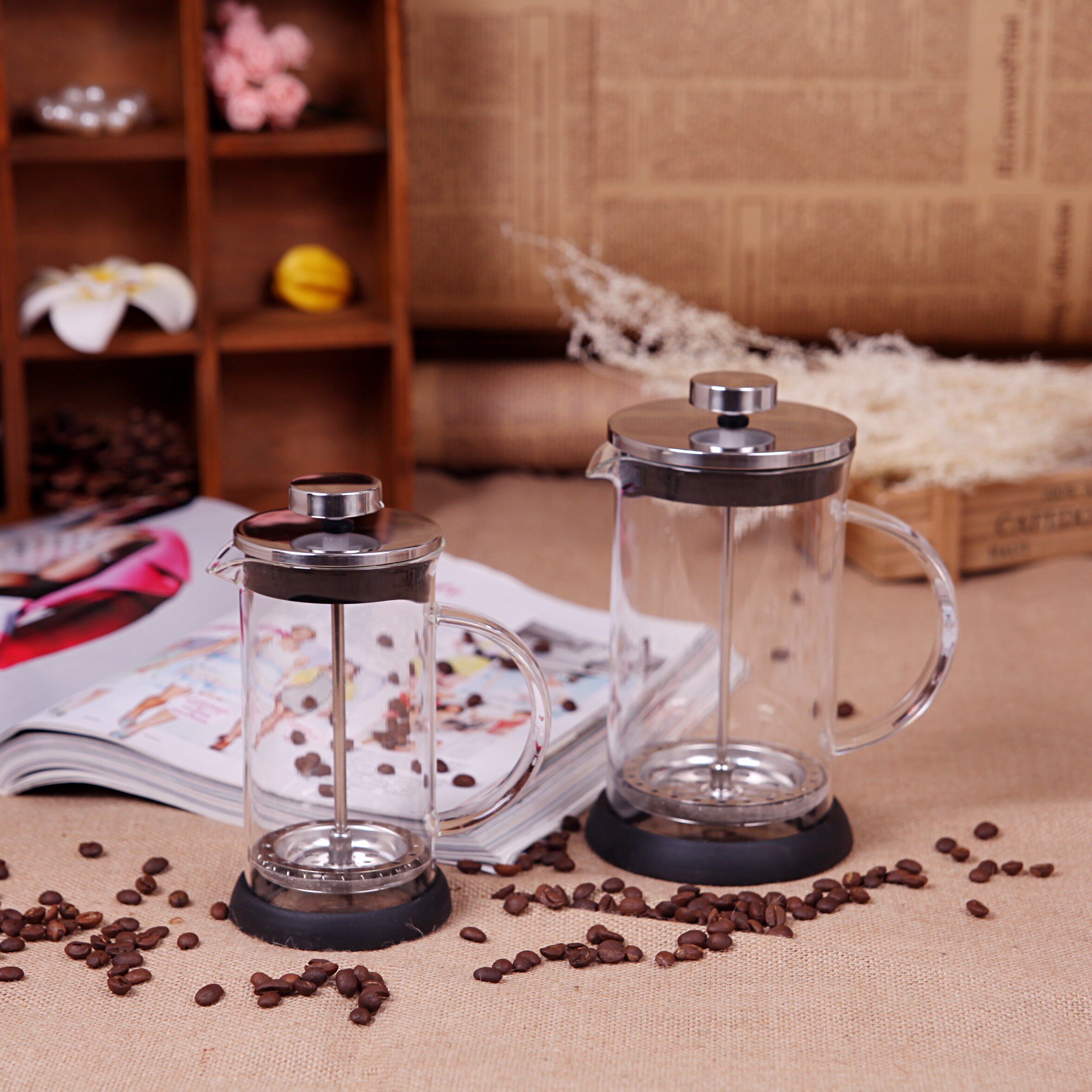 Single Pint Coffee Method Type Filter Press Pot Coffee Maker Flower Teapot Cup Chagger Coffee Filter Cup Flush Tea for coffee