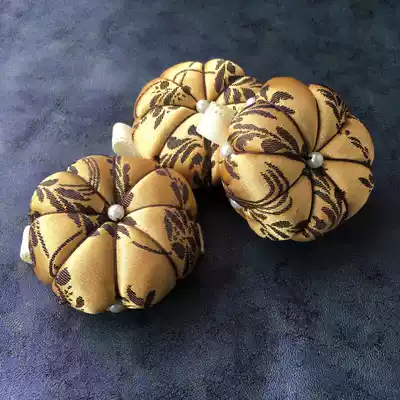 (Wrist)Handmade original pumpkin pin pin bag vertical cutting pin plug