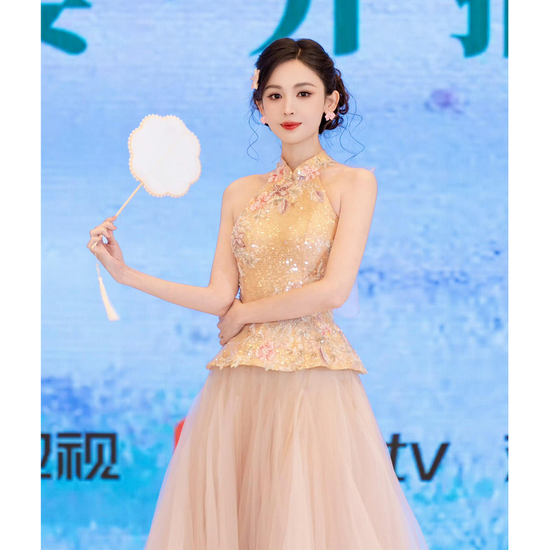 New Chinese-Style Morning Robe for Brides, Engagement Banquets, Celebrity-Inspired Host Outfits, Coming-Of-Age Ceremonies, Traditional Chinese Instruments, Guzheng Performances, Evening Dresses