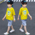 Bé trai trang phục mùa hè thiết lập 2.020 trẻ em nước ngoài khí mới trang phục mùa hè phiên bản đẹp trai Hàn Quốc của chàng trai cao bồi ngắn tay mùa hè. 