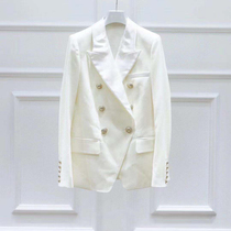 Overseas Discounts 2022 Spring Autumn Winter New Double Platoon Button Commute White Color Lady Suit Jacket