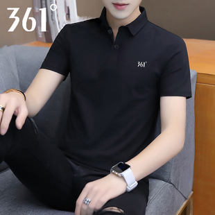 361 мужской шелк льда короткий рукав футболка мужской лето 2025 новый быстросохнущие отворот рубашка поло тонкая модель флагманский магазин мужской