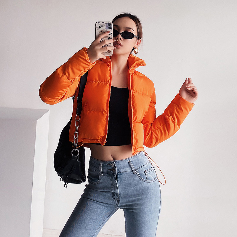 Europe and the United States slim show thin short light down cotton-padded clothing women small cotton-padded clothing baseball jacket jacket INS tide