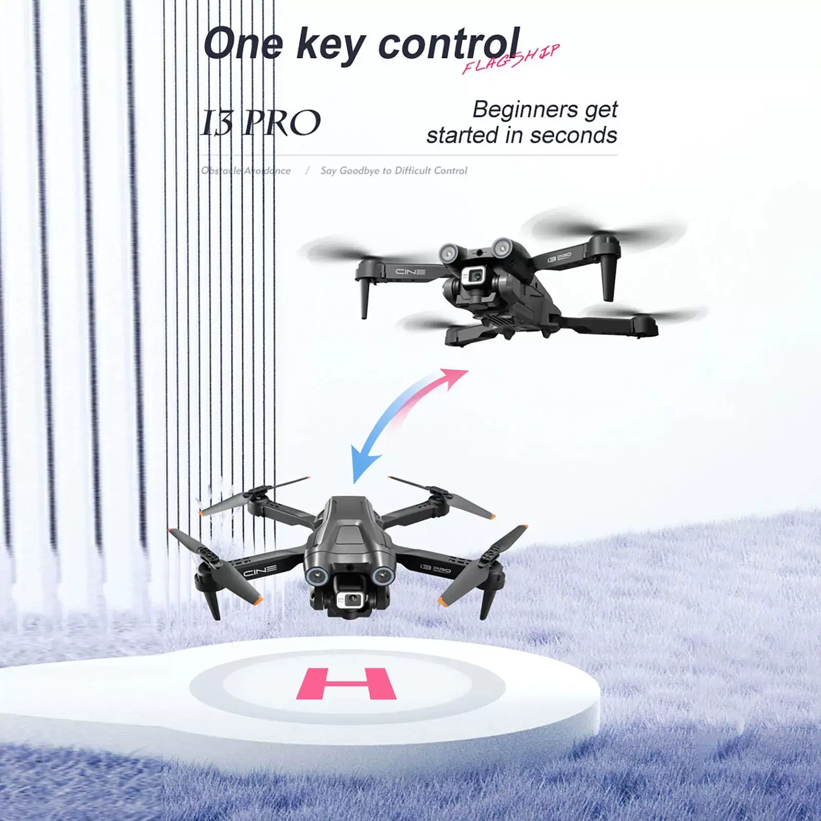 I3 Pro RC Drone 4K HD Dual ESC Camera Optical Flow Positioni